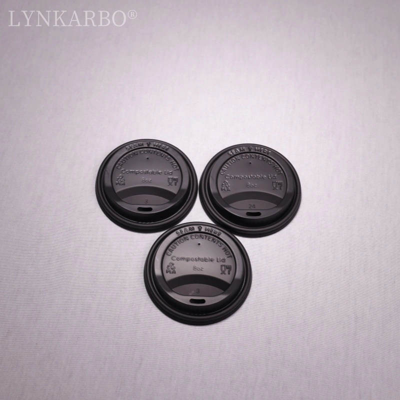 Cpla 80mm Direct Drinking Black Cup Lid